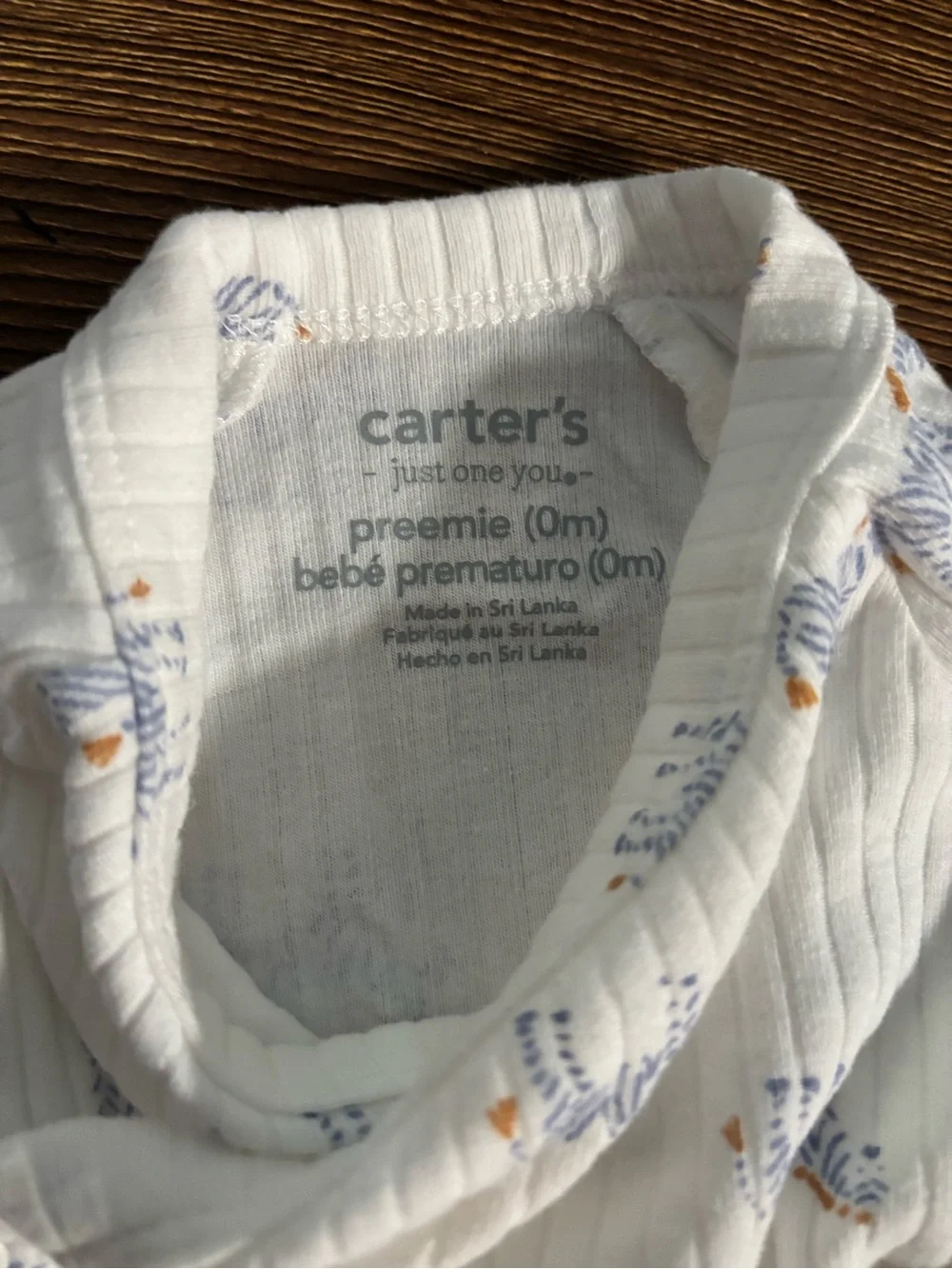 🎉(Preemie) Carter’s Ribbed Zebra 2 PC Set